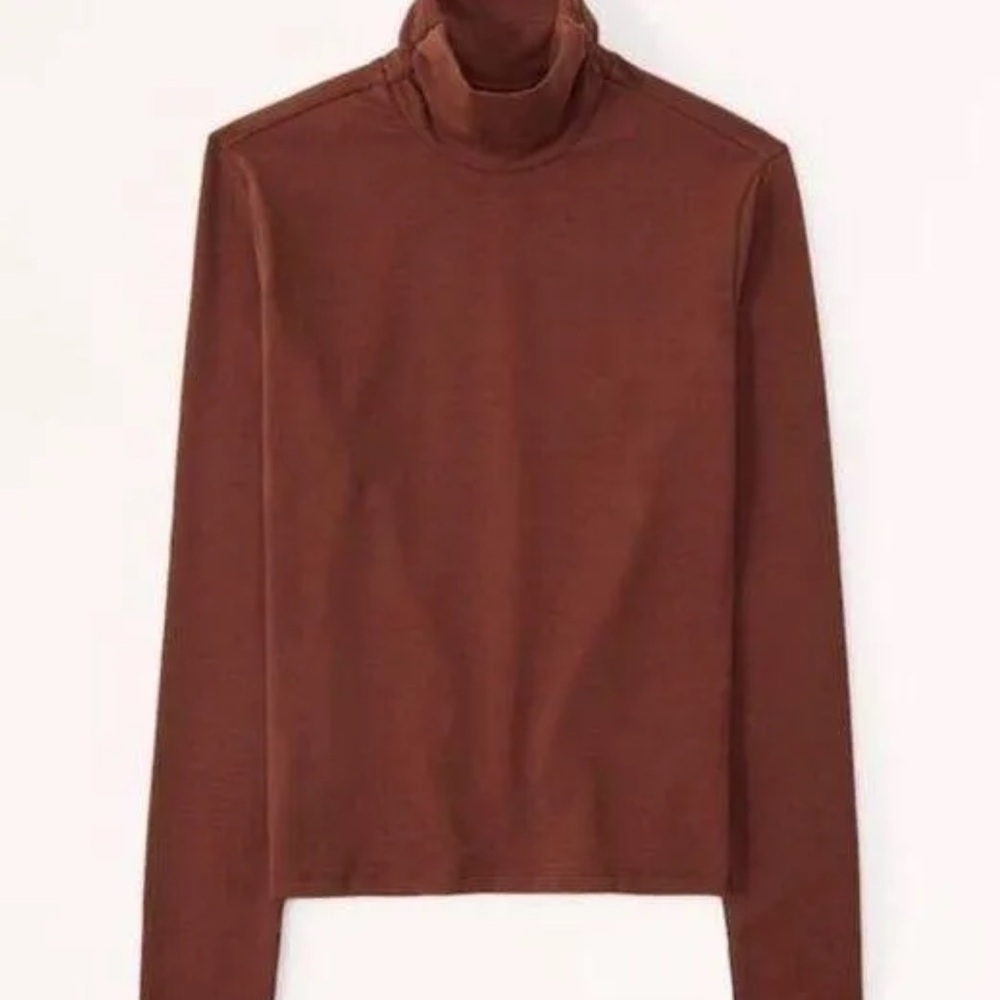 Abercrombie & Fitch Soft a&f Essentials Long Sleeve Ruched Mockneck size M